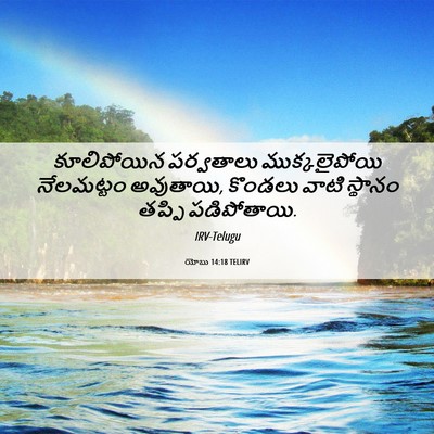 Picture 06 - యోబు 14:18 TELIRV - కూలిపోయిన - Bible Verse Picture