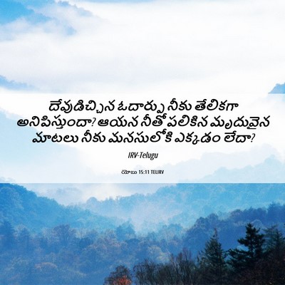 Picture 06 - యోబు 15:11 TELIRV - దేవుడిచ్చిన - Bible Verse Picture