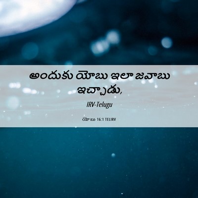 Picture 06 - యోబు 16:1 TELIRV - అందుకు యోబు ఇలా - Bible Verse Picture