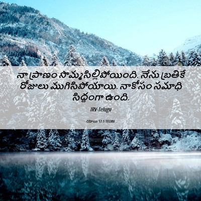 Picture 06 - యోబు 17:1 TELIRV - నా ప్రాణం - Bible Verse Picture