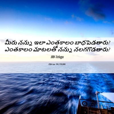 Picture 06 - యోబు 19:2 TELIRV - మీరు నన్ను ఇలా - Bible Verse Picture