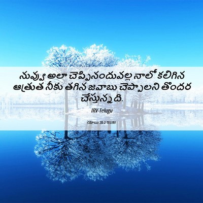 Picture 06 - యోబు 20:2 TELIRV - నువ్వు అలా - Bible Verse Picture