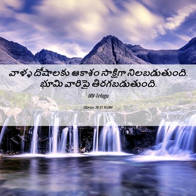 Picture 06 - యోబు 20:27 TELIRV - వాళ్ళ దోషాలకు - Bible Verse Picture