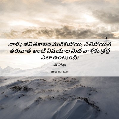 Picture 06 - యోబు 21:21 TELIRV - వాళ్ళ జీవితకాలం - Bible Verse Picture