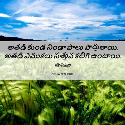 Picture 06 - యోబు 21:24 TELIRV - అతడి కుండ నిండా - Bible Verse Picture