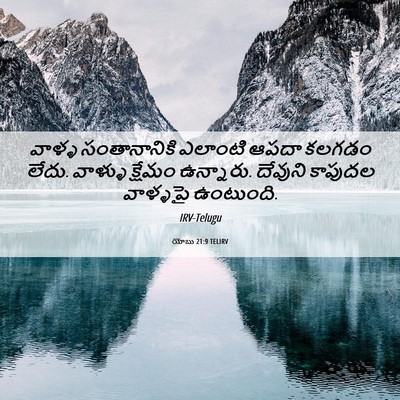 Picture 06 - యోబు 21:9 TELIRV - వాళ్ళ సంతానానికి - Bible Verse Picture