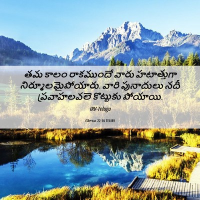 Picture 06 - యోబు 22:16 TELIRV - తమ కాలం రాకముందే - Bible Verse Picture