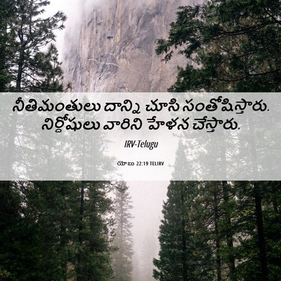 Picture 06 - యోబు 22:19 TELIRV - నీతిమంతులు దాన్ని - Bible Verse Picture