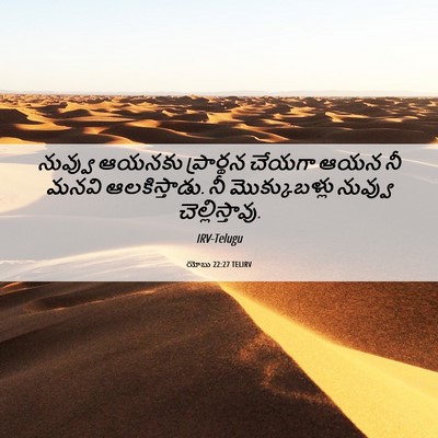 Picture 06 - యోబు 22:27 TELIRV - నువ్వు ఆయనకు - Bible Verse Picture