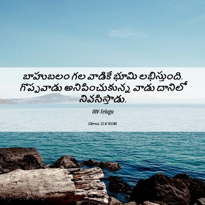 Picture 06 - యోబు 22:8 TELIRV - బాహుబలం గల వాడికే - Bible Verse Picture