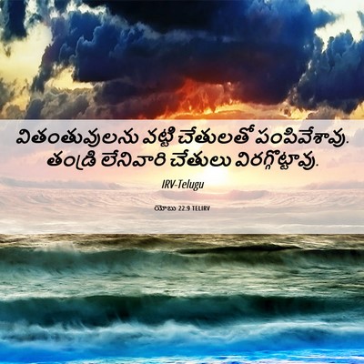Picture 06 - యోబు 22:9 TELIRV - వితంతువులను వట్టి - Bible Verse Picture