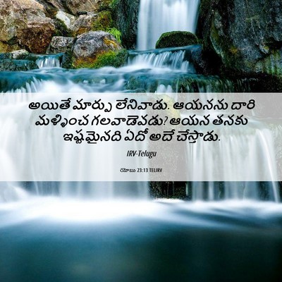 Picture 06 - యోబు 23:13 TELIRV - అయితే మార్పు - Bible Verse Picture