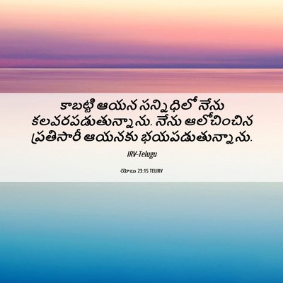 Picture 06 - యోబు 23:15 TELIRV - కాబట్టి ఆయన - Bible Verse Picture