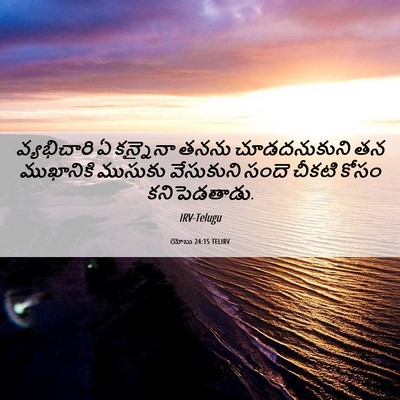 Picture 06 - యోబు 24:15 TELIRV - వ్యభిచారి ఏ - Bible Verse Picture