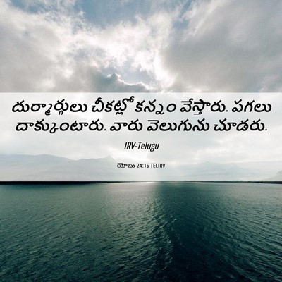 Picture 06 - యోబు 24:16 TELIRV - దుర్మార్గులు - Bible Verse Picture