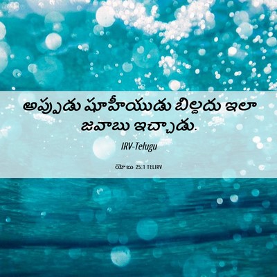Picture 06 - యోబు 25:1 TELIRV - అప్పుడు షూహీయుడు - Bible Verse Picture