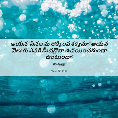Picture 06 - యోబు 25:3 TELIRV - ఆయన సేనలను - Bible Verse Picture