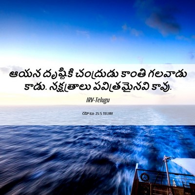 Picture 06 - యోబు 25:5 TELIRV - ఆయన దృష్టికి - Bible Verse Picture