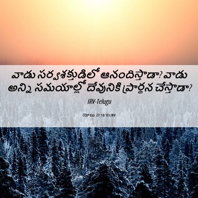 Picture 06 - యోబు 27:10 TELIRV - వాడు - Bible Verse Picture