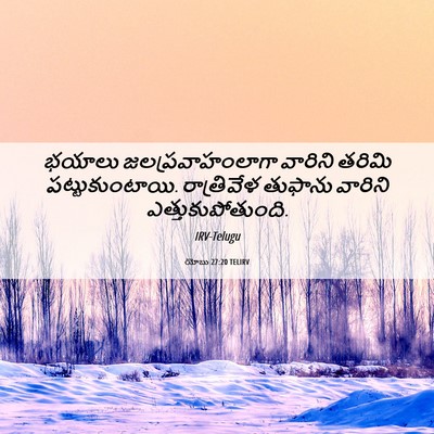 Picture 06 - యోబు 27:20 TELIRV - భయాలు - Bible Verse Picture