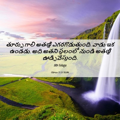 Picture 06 - యోబు 27:21 TELIRV - తూర్పు గాలి - Bible Verse Picture