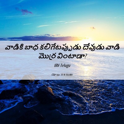 Picture 06 - యోబు 27:9 TELIRV - వాడికి బాధ - Bible Verse Picture