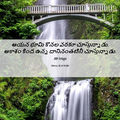 Picture 06 - యోబు 28:24 TELIRV - ఆయన భూమి కొనల వరకూ - Bible Verse Picture