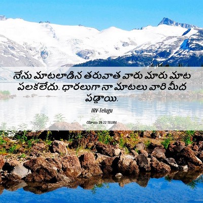 Picture 06 - యోబు 29:22 TELIRV - నేను మాటలాడిన - Bible Verse Picture