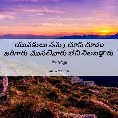 Picture 06 - యోబు 29:8 TELIRV - యువకులు నన్ను - Bible Verse Picture