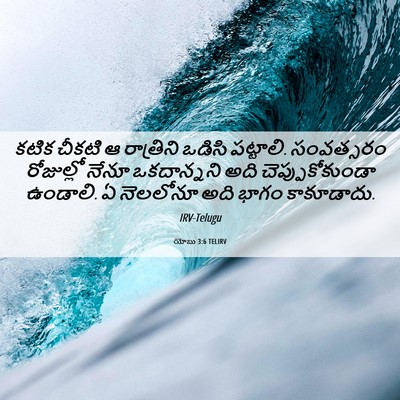 Picture 06 - యోబు 3:6 TELIRV - కటిక చీకటి ఆ - Bible Verse Picture