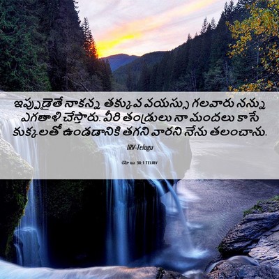 Picture 06 - యోబు 30:1 TELIRV - ఇప్పుడైతే నాకన్న - Bible Verse Picture