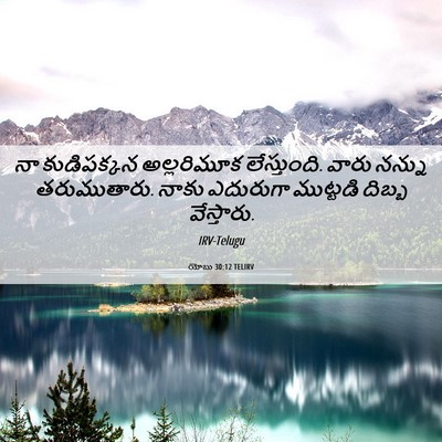 Picture 06 - యోబు 30:12 TELIRV - నా కుడిపక్కన - Bible Verse Picture