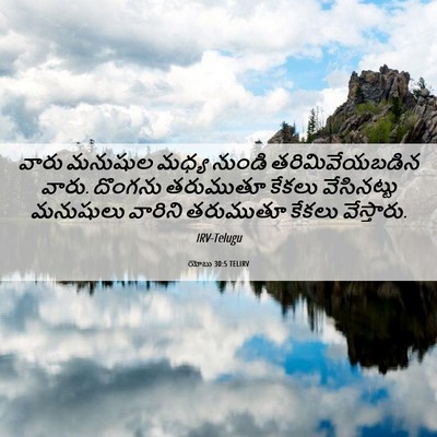 Picture 06 - యోబు 30:5 TELIRV - వారు మనుషుల మధ్య - Bible Verse Picture
