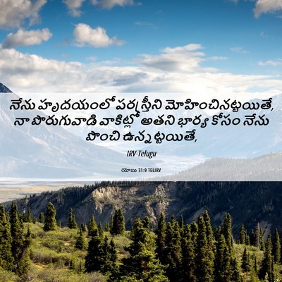 Picture 06 - యోబు 31:9 TELIRV - నేను హృదయంలో - Bible Verse Picture