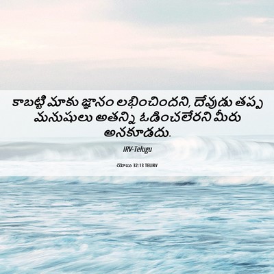 Picture 06 - యోబు 32:13 TELIRV - కాబట్టి మాకు - Bible Verse Picture