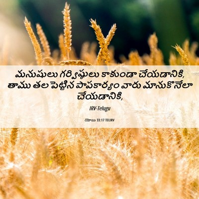 Picture 06 - యోబు 33:17 TELIRV - మనుషులు - Bible Verse Picture