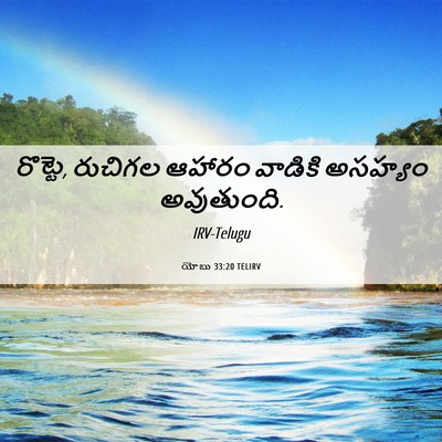 Picture 06 - యోబు 33:20 TELIRV - రొట్టె, రుచిగల - Bible Verse Picture