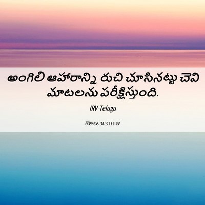 Picture 06 - యోబు 34:3 TELIRV - అంగిలి ఆహారాన్ని - Bible Verse Picture