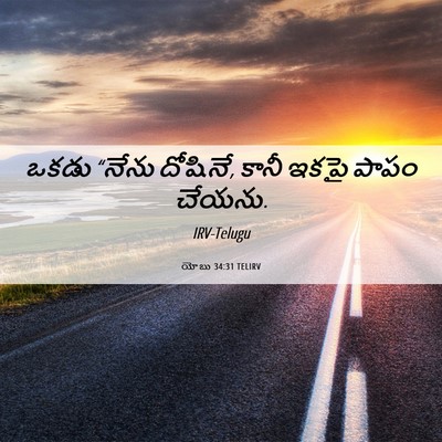 Picture 06 - యోబు 34:31 TELIRV - ఒకడు “నేను దోషినే, - Bible Verse Picture