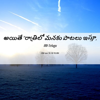 Picture 06 - యోబు 35:10 TELIRV - అయితే “రాత్రిలో - Bible Verse Picture