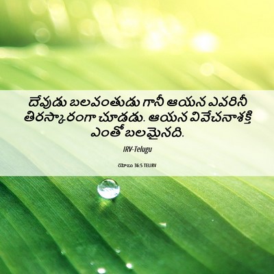 Picture 06 - యోబు 36:5 TELIRV - దేవుడు బలవంతుడు - Bible Verse Picture