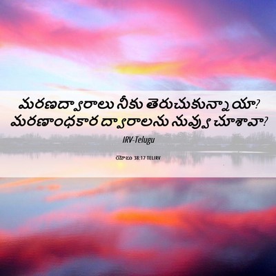 Picture 06 - యోబు 38:17 TELIRV - మరణద్వారాలు నీకు - Bible Verse Picture