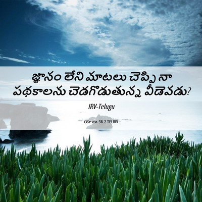 Picture 06 - యోబు 38:2 TELIRV - జ్ఞానం లేని మాటలు - Bible Verse Picture