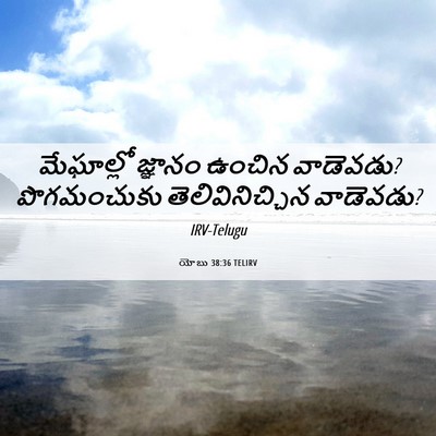 Picture 06 - యోబు 38:36 TELIRV - మేఘాల్లో జ్ఞానం - Bible Verse Picture