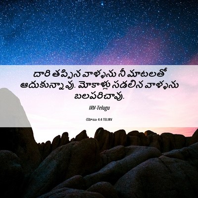 Picture 06 - యోబు 4:4 TELIRV - దారి తప్పిన - Bible Verse Picture