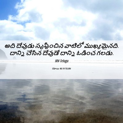 Picture 06 - యోబు 40:19 TELIRV - అది దేవుడు - Bible Verse Picture