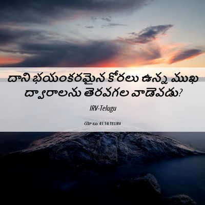 Picture 06 - యోబు 41:14 TELIRV - దాని భయంకరమైన - Bible Verse Picture