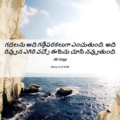 Picture 06 - యోబు 41:29 TELIRV - గదలను అది - Bible Verse Picture
