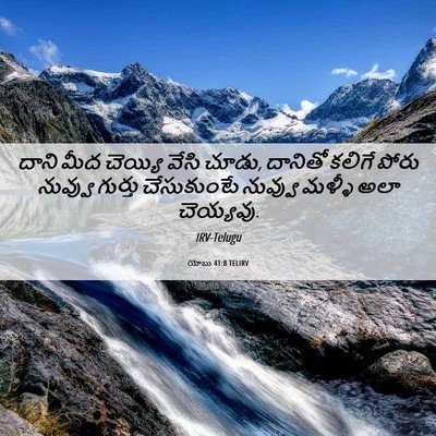 Picture 06 - యోబు 41:8 TELIRV - దాని మీద చెయ్యి - Bible Verse Picture