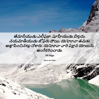 Picture 06 - యోబు 42:9 TELIRV - తేమానీయుడు - Bible Verse Picture